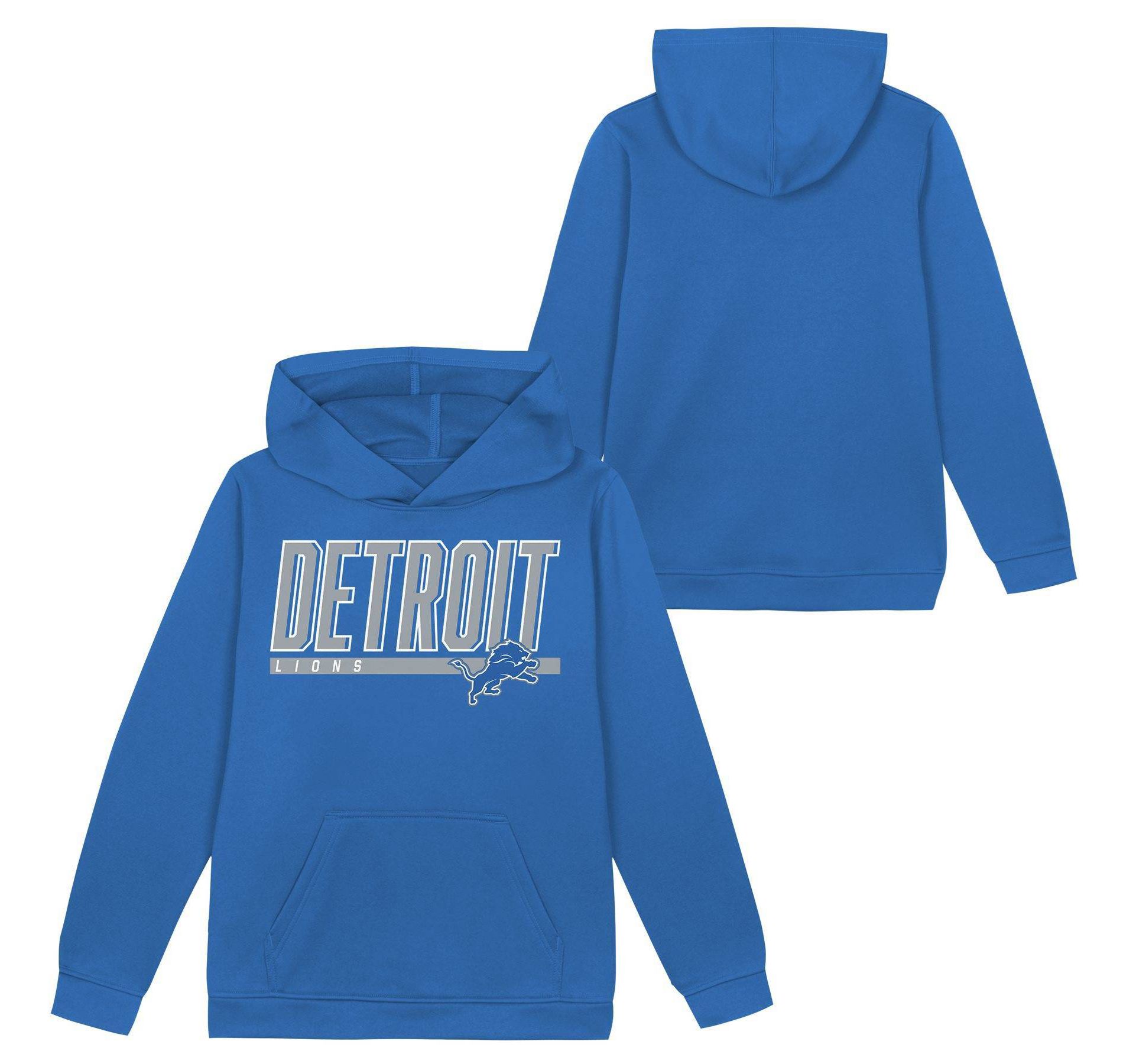 NFL Detroit Lions Boys' Performance Hooded Sweatshirt