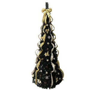 BrylaneHome 4.5 Ft Fully Decorated Pre-Lit Pop-Up Christmas Tree - 1 of 4