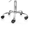 Elama Faux Leather Adjustable Rolling Office Chair in White - 3 of 4