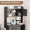 Hidden Cat Litter Box Furniture - Wooden Enclosure with Storage Shelves - 4 of 4