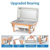 COZONY Chafing Dish Buffet Set, Stainless Steel Food Warmer with Foldable Legs, Catering Serving Pan for Party, Wedding, Buffet Events - 2 of 4