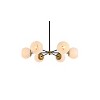 Elegant Lighting Briggs 30 inch pendant in black and brass with white shade - 3 of 4