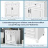 TIRAMISUBEST Retro Style 30'' Bathroom Vanity with Ceramic Sink, Solid Wood Frame Storage Cabinet with A Large Drawer - 4 of 4