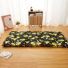 Japanese Futon Mattress, Thick Roll Up Tatami Floor Mat with Lemons and Leaves Pattern, Foldable and Portable Sleeping Mat - 3 of 4