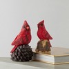 Northlight 5.5" Red Cardinal Bird Sitting on a Pine Cone Christmas Figurine - image 2 of 4