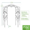 Achla Designs 76" Modern Athena Decorative Iron Garden Trellis Black Powder Coat Finish: Corrosion-Resistant Metal Obelisk - 3 of 3