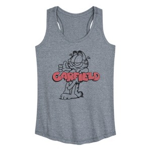 Women's - Garfield - Thumbs Up Graphic Racerback Tank - 1 of 4