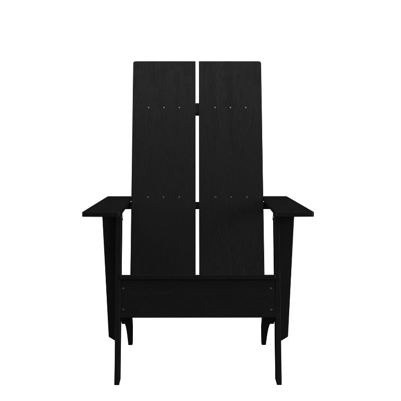 Merrick Lane Modern 2 Slat Back All-Weather Poly Resin Wood Adirondack Chair, 4 of 18