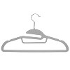Simplify 24pk Razor Velvet S-Shaped Suit and Shirt Hanger Gray: Multipurpose for Belts, Tank Tops, Dresses, Adult Use - 2 of 4
