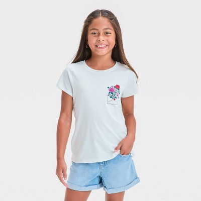 Girls' Short Sleeve Valentine's Day 'Rose Letter' Graphic T-Shirt - Cat & Jack™ Cream