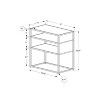 Monarch Specialties Accent Table Side End Nightstand Lamp Living Room Bedroom Metal Laminate Black Contemporary Modern - 3 of 4