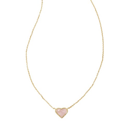 Kendra Scott Anna 14K Gold Over Brass Pendant Necklace - Rose Quartz