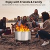 Smokeless Fire Pit 304 Stainless Steel w/360° Heat & Adjustable Airflow, Portable Wood Burning Fire Bowl for Camping, Backyard - 3 of 4