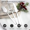 DOMETOUR Flatware Set, 20-Pieces Stainless Steel Silverware Fork Knife Spoon Set, Dishwasher Safe - 2 of 4