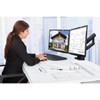 Mount-It! Dual Monitor Arm Mount Desk Stand | Articulating Mechanical Spring Height Adjustable | Fits Two 17 - 32 Inch Screens | C-Clamp and Grommet - 3 of 4