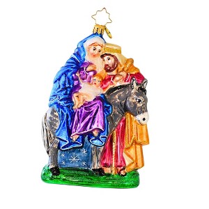 Christopher Radko Company 6.0 Inch A Holy Embrace Nativity Jesus Mary Joseph Tree Ornaments - 1 of 3