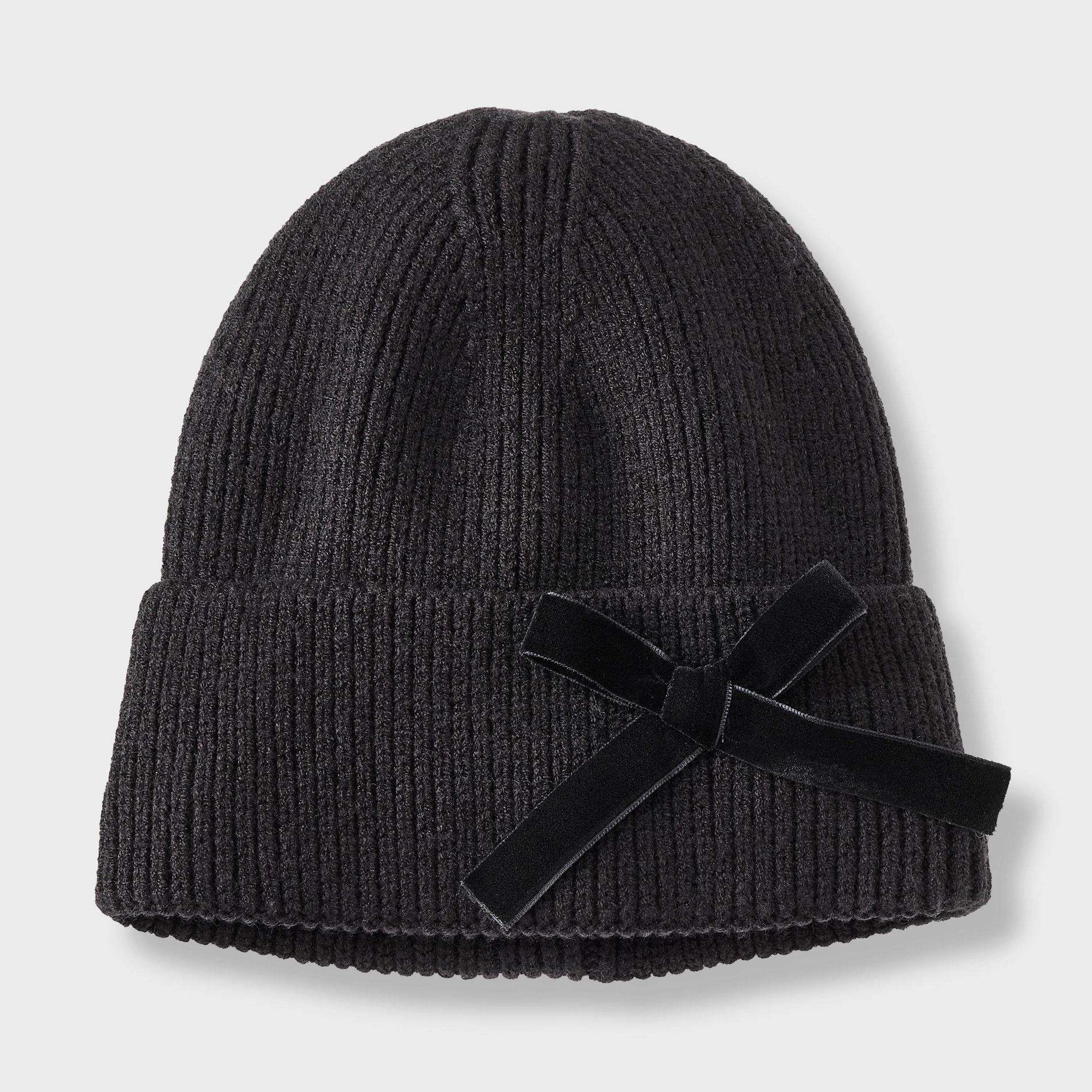 Girls' Satin Webbing Bow Beanie Hat - art class™