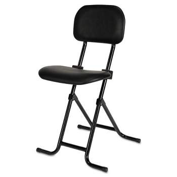 Alera Alera IL Series Height-Adjustable Folding Stool, Supports Up to 300 lb, 27.5" Seat Height, Black