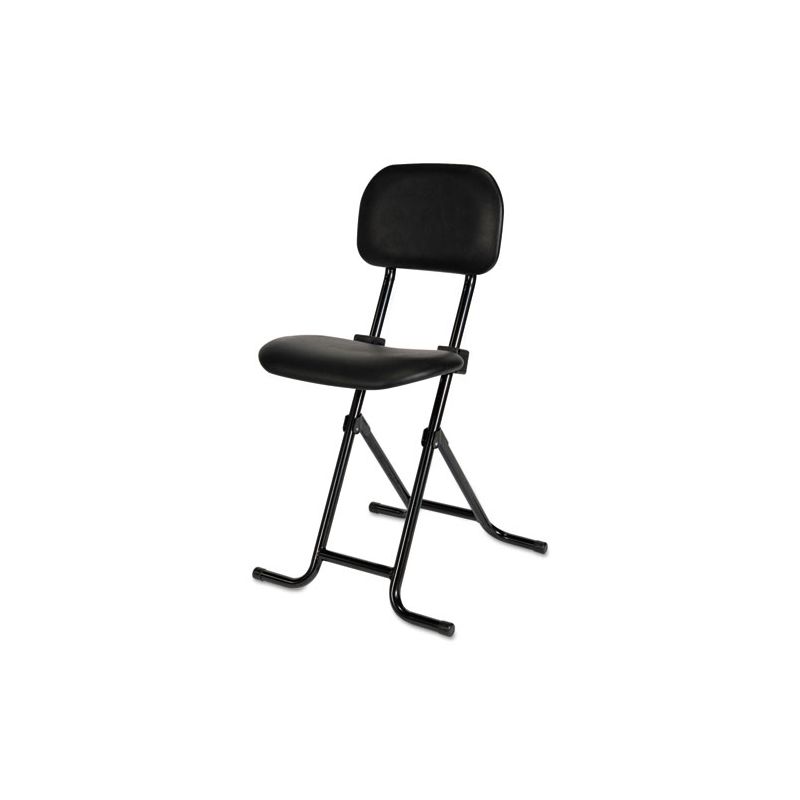 Alera Alera IL Series Height-Adjustable Folding Stool, Supports Up to 300 lb, 27.5" Seat Height, Black, 1 of 4