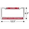 Minot State University Alumni Logo Full Size Standard License Plate Metal Frame - 4 of 4