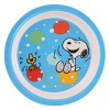 Peanuts Fun Times 5 Piece Kid's Bamboo Melamine Dinnerware Set in Blue - 4 of 4