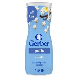 Gerber Baby Food Vanilla Puffs Baby Snack- 1.48oz - 1 of 4