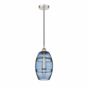 Vaz - 1 Light Cord Hung Mini Pendant In Industrial Style-9.88 Inches Tall and 8 Inches Wide - 1 of 1