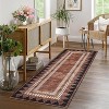 Coucheta Modern Washable Area Rug, Neutral Geometric Border Low Pile Rug, Non-Slip & Non-Shedding Carpet for Living&Dining Room, Hallway&Bedroom - 4 of 4