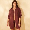 Women's Gauze Cover Up Shirt Dress - Shade & Shore™ - 4 of 4