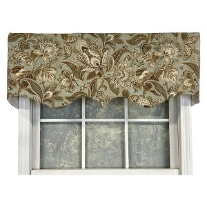 Valdosta Regal Style All Season 3" Rod Pocket Valance 50" x 17" Mist by RLF Home - 1 of 4