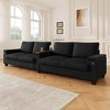 Merax 4-Seater Corduroy Sofa Couch with USB Charging Ports, Flip-Top Cup Holders & Hidden Arm Storage - 2 of 4