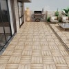 Syemin Carpet Tiles Patio Floor Tiles Composite Patio Deck Tiles Tool Free Snap Easy to Clean for Indoor Outdoor, Teak, 13.4"*13.4"*9.9" - 2 of 4