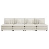 141.6" Corduroy Modular Straight Sectional Sofas with Two-Layer Seat Cushion, Removable Pillows and Extra-Deep Seat - 4 of 4