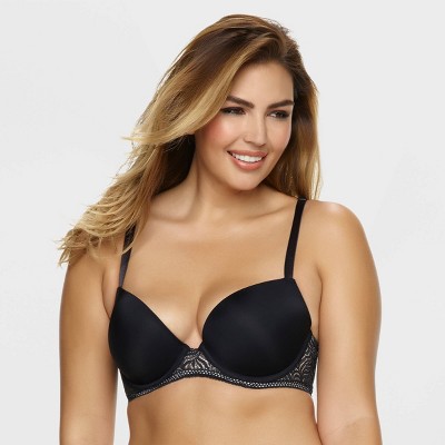 Paramour Women's Carolina T-back Bra - Black 32c : Target