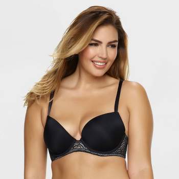 All.you. Lively Women's All Day Deep V No Wire Bra - Jet Black 34a