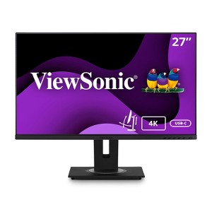 ViewSonic VG2756-4K 27 Inch IPS 4K Docking Monitor with Integrated USB C 3.2, RJ45, HDMI, Display Port and 40 Degree Tilt Ergonomics for Home and - 1 of 4