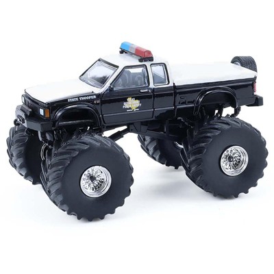 1990 GMC S-15 Monster Truck "Texas Department of Public Safety" Black and White 1/64 Scale Diecast Model Cars by Greenlight