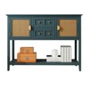 Rattan Entryway Table Console Table with Drawers, Narrow Farmhouse Sofa Table with Cabinet Storage, Long Behind Couch Table - 3 of 4