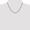 Black Bow Jewelry 4.3mm, 14K White Gold, Hollow Curb Link Chain Necklace - 2 of 4