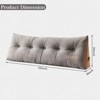 Bekrvio Velvet Wedge Headboard Pillow, Bed Rest Reading Backrest Cushion with Removable Cover & Side Pockets for Daybed & Couch - 2 of 4
