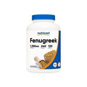 Nutricost Fenugreek Capsules (675 MG) (240 Capsules) - 1 of 4