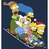 Men's The Simpsons Distressed Family Gone Sledding Long Sleeve Shirt - 2 of 4