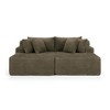 Resenkos 2-Person Velvet Lounger Sofa, Compressed Packaging with No Assembly Needed, Plush Low-Profile Loveseat, - 2 of 4