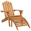 Garden Chair Set of 2 Natural Solid Acacia wood Medium Foldable vidaXL - 3 of 4