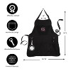 Evergreen University of South Carolina Black Grill Apron- 26 x 30 Inches Durable Cotton with Tool Pockets and Beverage Holder - 3 of 4