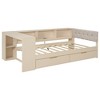 Luxystar Twin Size Platform Bed with Storage Shelves, 2 Drawers, Charging Station and Upholstered Headboard - 4 of 4