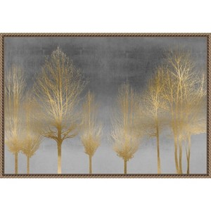 Amanti Art Gold Forest on Gray by Kate Bennett Canvas Wall Art Print Framed 23 x 16-in. - 1 of 4