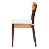 bali & pari Zaila Rattan and Wood Dining Chair Honey/White/Dark Brown - 2 of 4