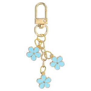Unique Bargains Cute Flower Women Gifts Pendant Keychain with Snap Hook for Bags Decor - 1 of 4