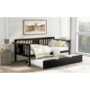 Twin Size Wooden Daybed with Trundle for Bedroom, Living Room - 4 of 4